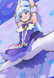 Rule 34 | 10s, 1girl, alternate form, armpits, arms up, ballerina, blue eyes, blue hair, brooch, clenched teeth, cure princess, cure princess (sherbet ballet), hair ornament, happinesscharge precure!, haruyama kazunori, heart, heart brooch, heart hair ornament, jewelry, long hair, magical girl, pantyhose, precure, shirayuki hime, solo, spread legs, teeth, twintails, very long hair, white pantyhose, wing brooch