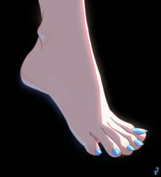 Rule 34 | 1girl, absurdres, artist logo, barefoot, black background, blue nails, commentary, commission, english commentary, feet, feet only, foot focus, ganyu (genshin impact), genshin impact, highres, mohoshadream, nail polish, simple background, solo, toenail polish, toenails, toes