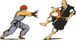 Rule 34 | 1980s (style), aura, capcom, energy ball, fireball, hadouken, karate, official art, oldschool, retro artstyle, retsu (street fighter), ryu (street fighter), street fighter, street fighter 1, yasuda akira