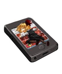 Rule 34 | 1girl, awa (bihidasu), black legwear, black skirt, blonde hair, cellphone, closed eyes, food, from behind, full body, google, happy, loafers, lying, meat, on stomach, open mouth, phone, rumia, saliva, shoes, short hair, single shoe, skirt, smartphone, solo, touhou