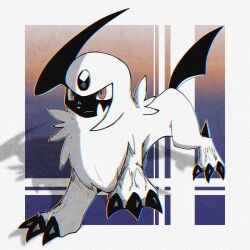 Rule 34 | 359yuyu, absol, animal focus, claws, closed mouth, creatures (company), forehead jewel, game freak, gen 3 pokemon, horns, nintendo, no humans, pokemon, pokemon (creature), red eyes, single horn, solo, veins, white hair