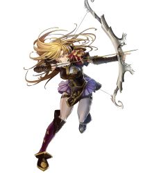 Rule 34 | 1girl, armor, bow (weapon), clarisse (fire emblem), drawing bow, fire emblem, fire emblem: mystery of the emblem, fire emblem: new mystery of the emblem, fire emblem heroes, full body, grey thighhighs, highres, holding, holding bow (weapon), holding weapon, nintendo, official art, pauldrons, shoulder armor, solo, thighhighs, transparent background, weapon