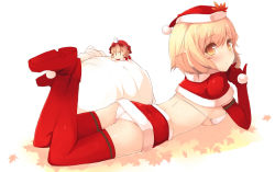 Rule 34 | 2girls, aki minoriko, aki shizuha, alternate costume, ass, blonde hair, blush, boots, breasts, christmas, elbow gloves, gloves, hat, leaf, looking at viewer, mini person, minigirl, multiple girls, red gloves, sack, santa hat, shin (new), short hair, siblings, simple background, sisters, skirt, thigh boots, thighhighs, touhou, white background, yellow eyes, | |