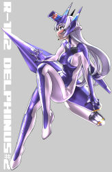 Rule 34 | ace combat, ace combat 3, full body, grey background, highres, r-102 delphinus ii, solo, tagme