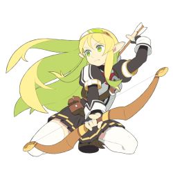 Rule 34 | arrow (projectile), bow (weapon), fantasy, pointy ears, solo, tagme, thighhighs, weapon
