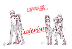 Rule 34 | 00s, 2008, cain, copyright name, galerians, happy, lilia (galerians), lilia pascalle, mouse (animal), new year, rion (galerians), rion steiner, short hair, simple background, smile, tagme, white background