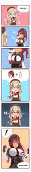 Rule 34 | 2girls, ^^^, absurdres, belt, belt buckle, beret, black gloves, black neckwear, blonde hair, bloody0rabby, blue eyes, blush, blush stickers, bottle, braid, breasts, brown hat, brown ribbon, buckle, buttons, candy, chocolate, chocolate bar, collared jacket, comic, double-breasted, drinking, drooling, eating, finger to mouth, fnc (girls&#039; frontline), food, girls&#039; frontline, gloves, grabbing, grabbing another&#039;s breast, hair between eyes, hair ornament, hair ribbon, hat, high-waist skirt, highres, holding, holding bottle, jacket, large breasts, long hair, long image, military, military uniform, milk, multiple belts, multiple girls, necktie, notice lines, purple hair, red scarf, ribbon, saiga-12 (girls&#039; frontline), scarf, shirt, short sleeves, sidelocks, single braid, skirt, surprised, suspender skirt, suspenders, tall image, tears, underbust, uniform, white shirt, yellow eyes