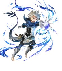 Rule 34 | 1boy, armor, aura, bandana, barefoot, brown eyes, child, fire emblem, fire emblem fates, fire emblem heroes, full body, gem, gloves, grey hair, highres, kana (fire emblem), kana (male) (fire emblem), kawasumi mahiro, male focus, nintendo, official art, open mouth, solo, teeth, transparent background