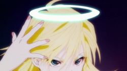 Rule 34 | 10s, 1girl, angel, angel wings, animated, animated gif, blonde hair, blue eyes, halo, panty &amp; stocking with garterbelt, panty (psg), sandals, tagme, wings