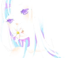 Rule 34 | 1girl, bad drawr id, bad id, flower, long hair, purple eyes, solo, tagme, uko (artist), yufushi