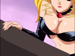 Rule 34 | 00s, 1girl, animated, animated gif, blonde hair, breast press, breasts, cleavage, green eyes, large breasts, momozono mei, mouse (anime)