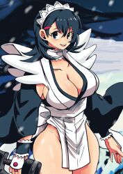 Rule 34 | 1girl, breasts, highres, iroha (samurai spirits), large breasts, maid, samurai spirits, smile, solo