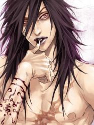 Rule 34 | lily (artist), lowres, male focus, naruto (series), naruto shippuuden, scar, topless male, uchiha madara