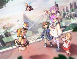 Rule 34 | 10s, 6+girls, age difference, aged down, animal hands, book, bridge, carrying, child, city, compa, crescent, crescent hair ornament, croire, d-pad, fairy, fairy wings, female focus, full body, gloves, hair bobbles, hair ornament, hand on another&#039;s head, holding hands, hood, hoodie, if (neptunia), jacket open jacket, jumping, kami jigen game neptune v, long hair, mini person, minigirl, multiple girls, nepgear, neptune (neptunia), neptune (series), no pants, open book, open clothes, outdoors, park, paw gloves, paw shoes, piggyback, pish, pom pom (clothes), road, segamark, shoes, short hair, shoulder carry, siblings, sisters, size difference, standing, striped clothes, striped legwear, striped thighhighs, thighhighs, wings, zettai ryouiki
