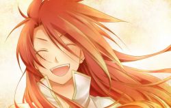 Rule 34 | 00s, 0apple00, 1boy, ^ ^, bad id, bad pixiv id, closed eyes, closed eyes, long hair, luke fon fabre, male focus, open mouth, red hair, solo, tales of (series), tales of the abyss