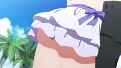 Rule 34 | animated, anime screenshot, bikini, blue eyes, bouncing breasts, breasts, cleavage, go-toubun no hanayome, highres, large breasts, long hair, nakano miku, screencap, swimsuit, tagme, video
