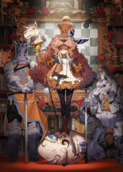 Rule 34 | 1girl, alice (alice in wonderland), alice (grimms notes), alice (sinoalice), alice garnet nakata, alice in wonderland, blue eyes, board game, boots, chess, chess piece, chessboard, dress, flower, hair ribbon, highres, long hair, ribbon, rose, ryota-h, sword, tail, very long hair, weapon