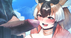 Rule 34 | absurdres, anchors (mono eye os), animal costume, animal ear fluff, animal ears, breasts, highres, kemono friends, penis, pronghorn (kemono friends), short hair, tail