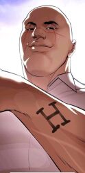 Rule 34 | 1boy, bald, black eyes, comic, kwon jerry, lookism, male focus, scar, scar on face, solo, tagme