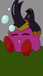 Rule 34 | beetle kirby, closed eyes, copy ability, deviantart username, drooling, highres, kirby, kirby: triple deluxe, kirby (series), nintendo, no humans, open mouth, sleeping, squeans, tlaceo