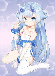 Rule 34 | 1girl, absurdres, azur lane, bad id, bad pixiv id, between legs, blue eyes, blue hair, blue horns, closed mouth, full moon, gold choker, hair flaps, hand between legs, highres, horns, i-13 (azur lane), long hair, looking at viewer, m/, moon, no shoes, one-piece swimsuit, poppypilf, ribbon-trimmed legwear, ribbon trim, short eyebrows, single thighhigh, sitting, solo, swimsuit, thick eyebrows, thighhighs, translucent horns, very long hair, wariza, white one-piece swimsuit, white thighhighs