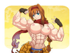 Rule 34 | absurdres, flexing, highres, muscular, muscular female, nipples, virginia maxwell, wild arms, wild arms 3
