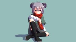 Rule 34 | 1girl, animal ears, antenna hair, black footwear, black shorts, blush, boots, buttons, capelet, commentary request, cookie (touhou), dress, full body, green background, green capelet, grey dress, grey hair, grin, highres, kurotsuki hiiragi, looking at viewer, mouryou (cookie), mouse ears, mouse girl, nazrin, purple eyes, red scarf, scarf, short hair, shorts, shorts under dress, simple background, sitting, smile, solo, touhou