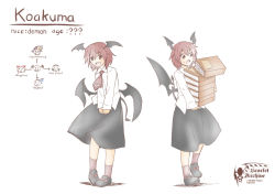 Rule 34 | &gt;:&lt;, &gt; &lt;, 1girl, :&lt;, :d, :o, aged down, alice margatroid, bat wings, book, book stack, character sheet, closed eyes, closed mouth, commentary, demon tail, dress shirt, dropping, english text, fang, hakurei reimu, hat, head wings, holding, holding book, izayoi sakuya, kirisame marisa, koakuma, loafers, long sleeves, low wings, necktie, open mouth, pigeon-toed, red eyes, red hair, shirt, shoes, simple background, skirt, smile, socks, tail, touhou, v-shaped eyebrows, white background, white shirt, wing ears, wings, witch hat, worthlessvalor, xd, | |