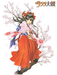 Rule 34 | 00s, black theme, japanese clothes, kimono, long hair, sakura taisen, shinguuji sakura