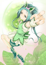 Rule 34 | 00s, 1girl, akimoto komachi, bike shorts, bike shorts under skirt, bug, butterfly, butterfly hair ornament, cure mint, dress, flower, full body, green eyes, green hair, green shorts, green theme, hair ornament, hairpin, insect, leaf, long hair, magical girl, matching hair/eyes, pink flower, pink rose, precure, rose, sapphire satou, shoes, shorts, shorts under skirt, smile, solo, wrist cuffs, yes! precure 5