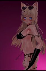 Rule 34 | 1girl, 3d, animated, ass, blonde hair, blue eyes, breasts, large breasts, long hair, solo, tagme, thighs, video, vrchat
