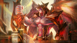 Rule 34 | 1boy, aatrox, absurdres, armor, closed mouth, gauntlets, gold armor, helmet, highres, holding, holding sword, holding weapon, league of legends, male focus, muscular, muscular male, pectorals, pink eyes, shoulder armor, single gauntlet, solo, sword, weapon, wings, wutu (1183238220)