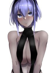 Rule 34 | bad link, bare shoulders, dark skin, fate/grand order, fate/prototype, fate/prototype: fragments of blue and silver, fate (series), hassan of serenity (fate), highres, lips, megao 3rd, purple eyes, purple hair