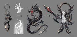 Rule 34 | 1boy, armor, arrow (symbol), chuunibyou, dragon, faceless, faceless male, keyring, nurikabe (mictlan-tecuhtli), original, simple background, sword, transformation, weapon