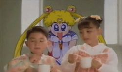 Rule 34 | 1990s (style), animated, animated gif, bishoujo senshi sailor moon, commercial, food, fourth wall, heart, japan, lowres, magical girl, sailor moon, spoon, sweatdrop, tsukino usagi, what