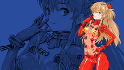 Rule 34 | 1girl, azusagawa tsukino, bodysuit, bra, breasts, cosplay, covered navel, curvy, evangelion: 2.0 you can (not) advance, gloves, green eyes, hair between eyes, hairpods, hassystants, highres, interface headset, light brown hair, long hair, look-alike, looking at viewer, neon genesis evangelion, plugsuit, rebuild of evangelion, red bodysuit, see-through, see-through bodysuit, shiny clothes, skin tight, small breasts, smile, souryuu asuka langley, souryuu asuka langley (cosplay), test plugsuit, underwear, very long hair, wide hips, yakitate!! japan, zoom layer