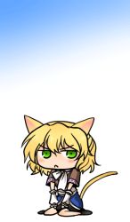 Rule 34 | :&lt;, animal ears, animated, animated gif, blonde hair, cat ears, cat girl, cat tail, chibi, female focus, mizuhashi parsee, rex k, sitting, solo, tail, touhou