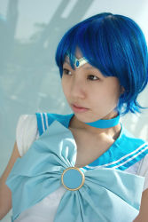Rule 34 | asian, bishoujo senshi sailor moon, blue hair, cosplay, mizuno ami, photo (medium), sailor, sailor mercury, short hair