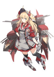 Rule 34 | 1girl, admiral hipper (azur lane), ahoge, armpit cutout, azur lane, black thighhighs, blonde hair, boots, breasts, buttons, choker, closed mouth, clothing cutout, commentary, cross, double-breasted, dress, full body, glaring, gloves, green eyes, grey dress, grey footwear, grey gloves, grey hat, hair between eyes, hand on own hip, hat, highres, iron cross, kekemotsu, long hair, looking at viewer, mole, mole under eye, red choker, rigging, scepter, short dress, short sleeves, short twintails, simple background, small breasts, solo, thighhighs, thighs, turret, twintails, visor cap, white background