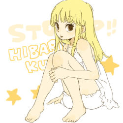 Rule 34 | 1futa, blonde hair, brown eyes, futanari, long hair, lowres, newhalf, oozora hibari, retro artstyle, stop! hibari-kun