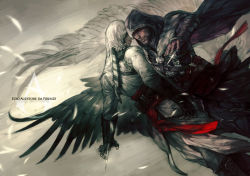 Rule 34 | 2boys, altair ibn la-ahad, assassin&#039;s creed, assassin&#039;s creed: revelations, assassin&#039;s creed (series), beard, blade, cape, concealed weapon, ezio auditore da firenze, facial hair, gloves, hood, male focus, manly, multiple boys, rae, scar, vambraces, weapon, wings