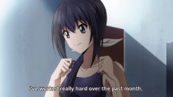 Rule 34 | 10s, 1girl, animated, animated gif, ass, black hair, competition swimsuit, kaminashi nozomi, keijo!!!!!!!!, lowres, one-piece swimsuit, solo, subtitled, swimsuit