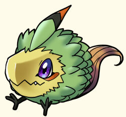 Rule 34 | beak, digimon, digimon (creature), fangs, fluffymon, purple eyes, solo, tail