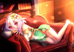 Rule 34 | 1girl, :x, dress, elf, feet, highres, karamell, kokkoro (princess connect!), legs, pink eyes, pointy ears, princess connect!, red eyes, sleeveless, sleeveless dress, thighs, undefined
