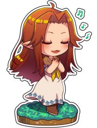Rule 34 | 1girl, brown hair, closed eyes, long hair, malon, nintendo, out69, smile, solo, the legend of zelda, the legend of zelda: ocarina of time, transparent background