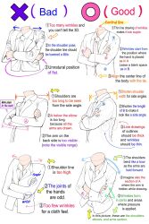 Rule 34 | collared shirt, commentary, crossed arms, english commentary, english text, formal, guide, highres, how to, long sleeves, original, shirt, simple background, suit, white background, yoshimura takuya