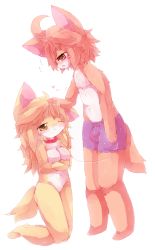 Rule 34 | 1boy, 1girl, blindfold, blonde hair, breasts, brown hair, dog, furry, highres, wa hito uppe