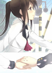 Rule 34 | blush, holding hands, kujou ichiso, original, sakura, school uniform