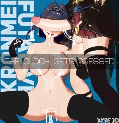 1futa 1girl 3d blue_hair breasts cum cum_in_mouth cum_in_pussy cum_on_body cum_on_breasts cum_on_upper_body cumdrip futa_with_female futanari highres hololive hololive_english large_breasts large_penis large_testicles nanashi_mumei ouro_kronii penis penis_awe penis_on_face penis_over_eyes poster_(medium) pregnancy_test tagme testicles thighhighs thighs virtual_youtuber xype3d