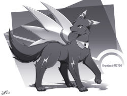 Rule 34 | 2014, artist name, dated, ivan (ffxazq), monochrome, no humans, personification, solo, wolf